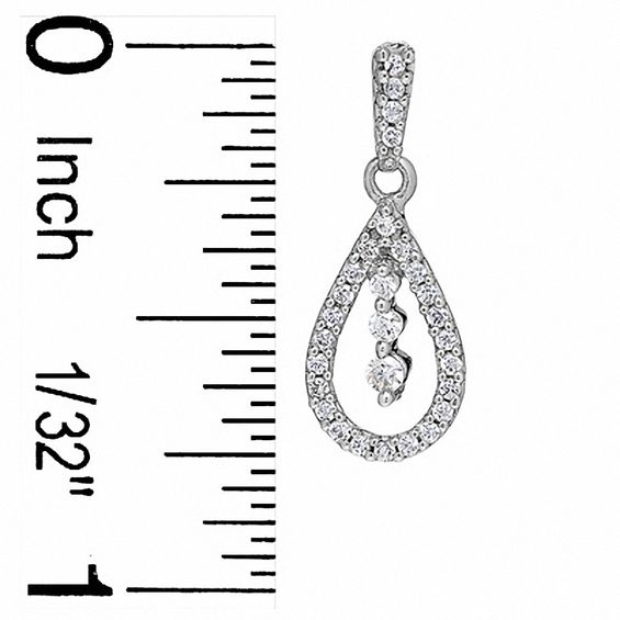 1/3 CT. T.w. Diamond Pear-Shaped Drop Earrings in 10K White Gold