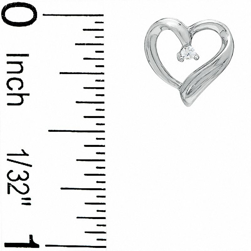 Diamond Accent Heart Stud Earrings in Sterling Silver Zales