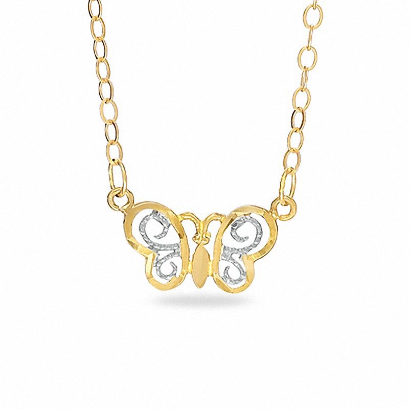 Adjustable Butterfly Anklet in 10K Gold