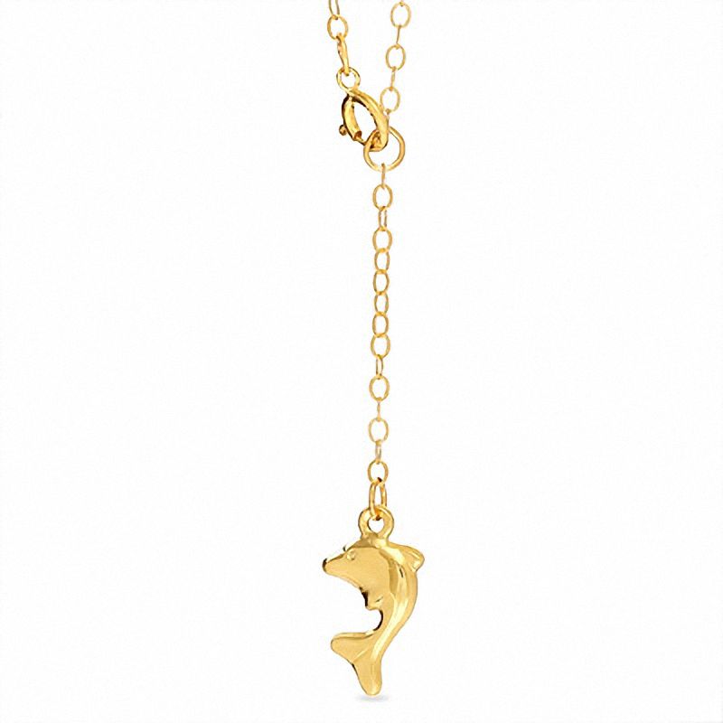 Main Image 1 of Adjustable Dolphin Anklet in 10K Gold