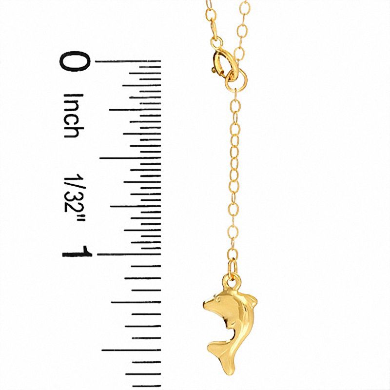 Main Image 3 of Adjustable Dolphin Anklet in 10K Gold