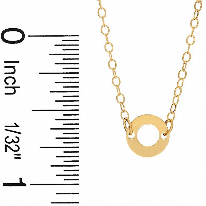 Main Image 3 of Adjustable Circle Disc Anklet in 10K Gold