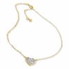 Thumbnail Image 2 of Adjustable Filigree Heart Anklet in 10K Two-Tone Gold