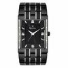 Thumbnail Image 0 of Men's Bulova Diamond Accent Two-Tone IP Watch with Square Black Dial (Model: 98E108)