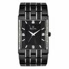Thumbnail Image 1 of Men's Bulova Diamond Accent Two-Tone IP Watch with Square Black Dial (Model: 98E108)