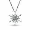 Thumbnail Image 0 of 1/10 CT. T.W. Diamond Snowflake Pendant in 10K White Gold