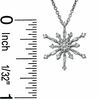 Thumbnail Image 2 of 1/10 CT. T.W. Diamond Snowflake Pendant in 10K White Gold