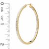 Thumbnail Image 2 of Diamond-Cut 50mm Inside-Out Hoop Earrings in Sterling Silver and 14K Gold