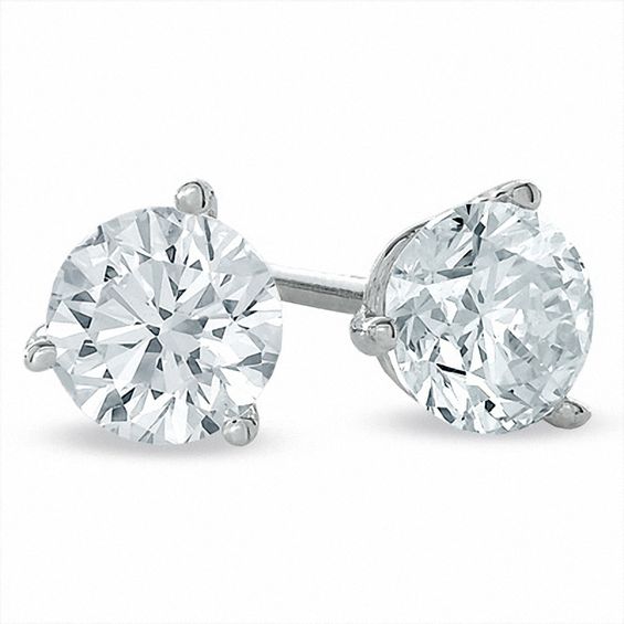 D-F /VS  0.40 Carat Round Diamond Stud Earring in UK Hallmarked Platinum
