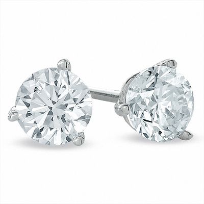 Zales 1 Ct. T.W. Certified Diamond Solitaire Stud Earrings