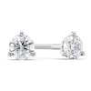 Thumbnail Image 0 of 1/2 CT. T.W. Certified Diamond Solitaire Three-Prong Stud Earrings in 18K White Gold (I/VS2)