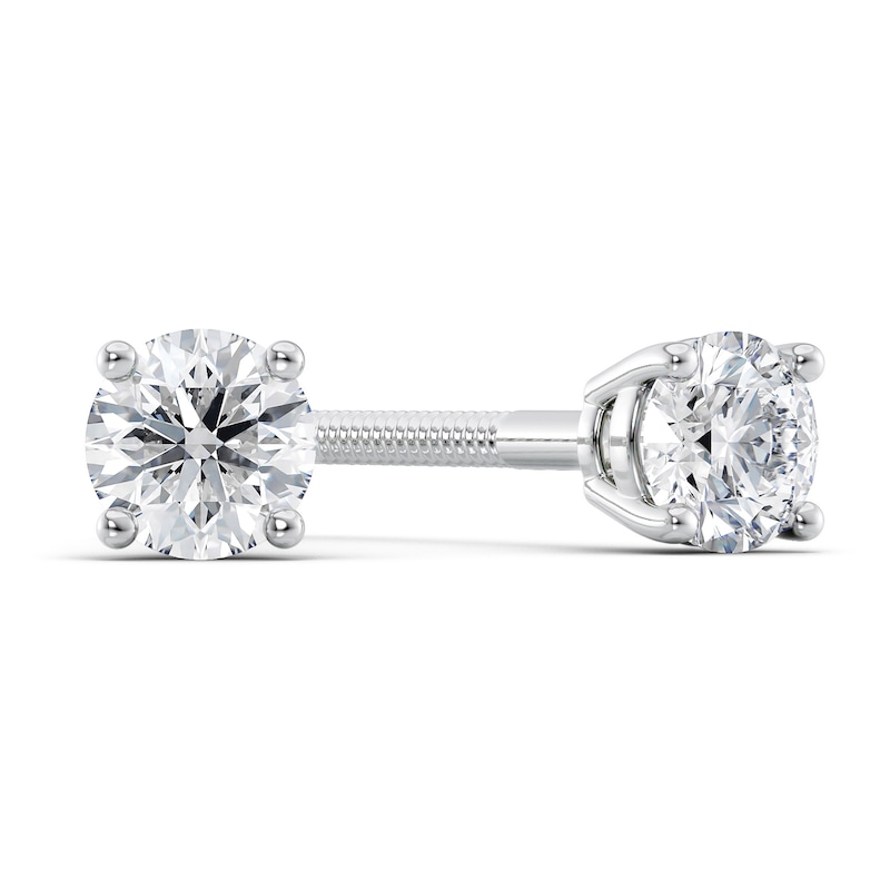 1/3 CT. T.W. Certified Diamond Solitaire Stud Earrings in Platinum (I/VS2)