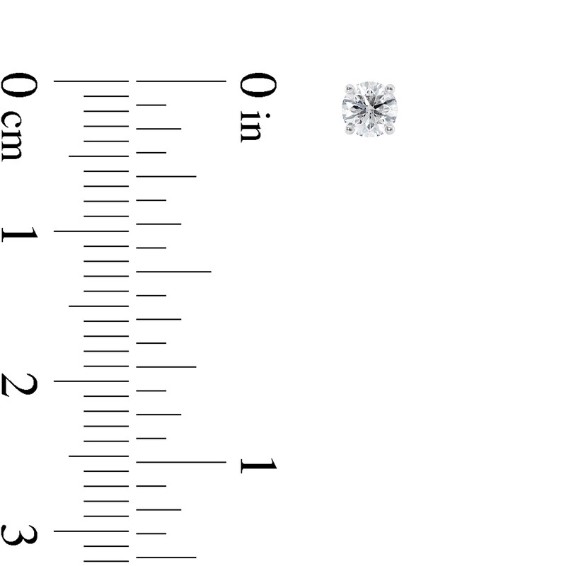 1/3 CT. T.W. Certified Diamond Solitaire Stud Earrings in Platinum (I/VS2)