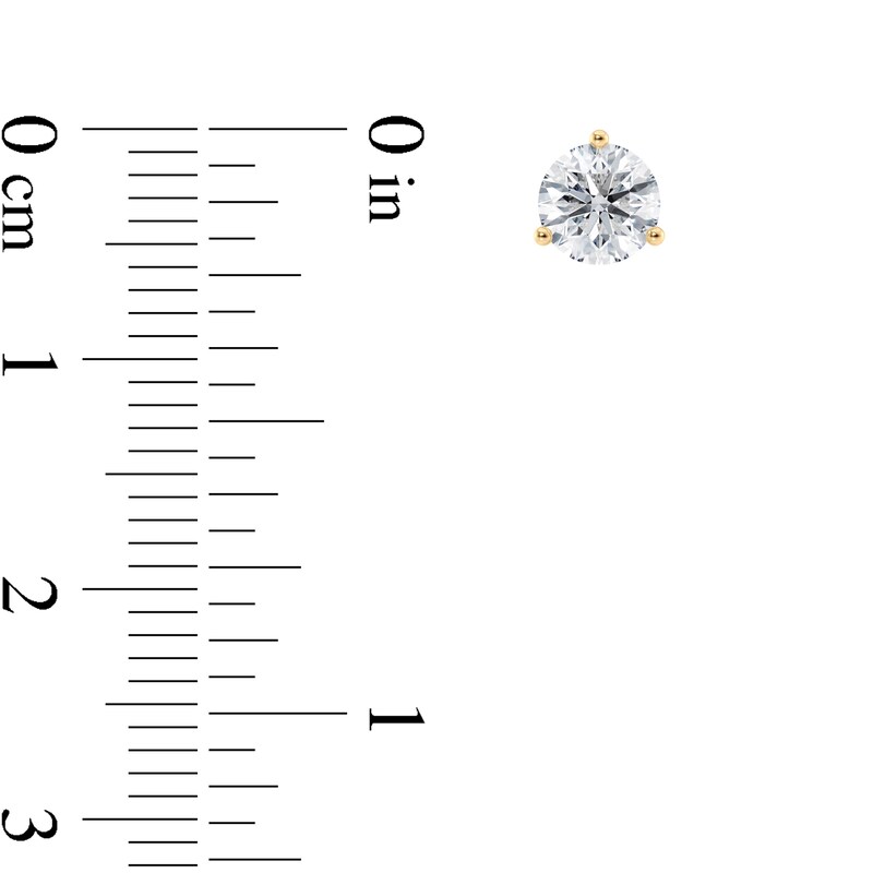 1 CT. T.W. Certified Diamond Solitaire Stud Earrings in 18K Gold (I/VS2)