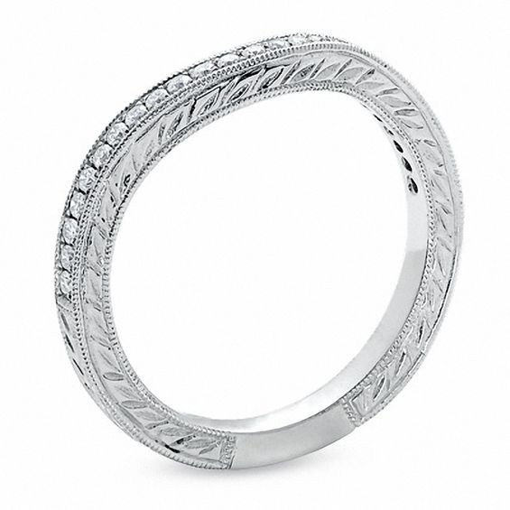 1/5 CT. T.w. Diamond Curved Band in 14K White Gold