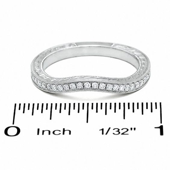 1/5 CT. T.w. Diamond Curved Band in 14K White Gold