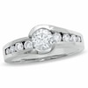 Thumbnail Image 1 of 1 CT. T.W. Diamond Bezel Set Engagement Ring in 14K White Gold