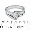 Thumbnail Image 3 of 1 CT. T.W. Diamond Bezel Set Engagement Ring in 14K White Gold