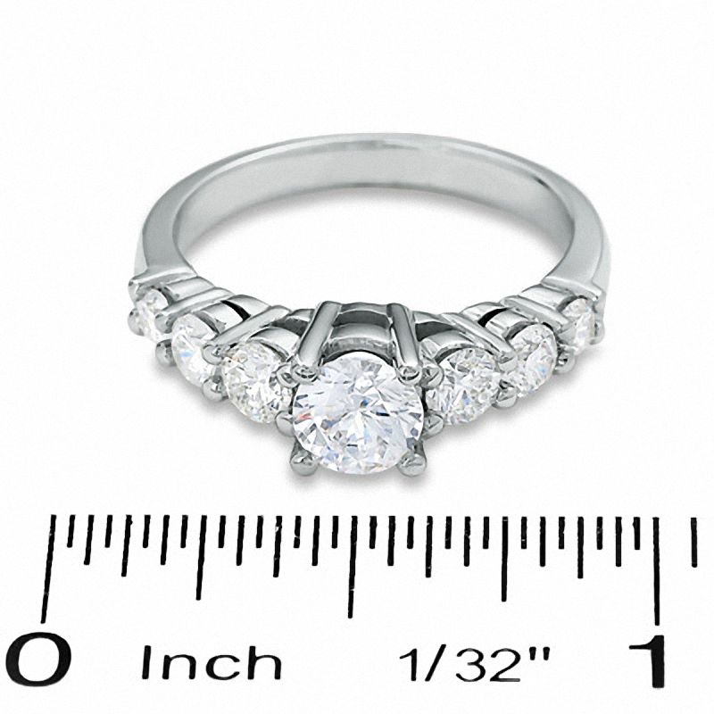 1-1/2 CT. T.W. Diamond Seven Stone Ring in 14K White Gold