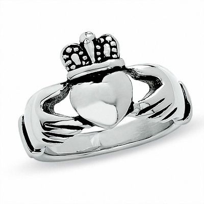 Ladies' Claddagh Ring in Stainless Steel | Zales