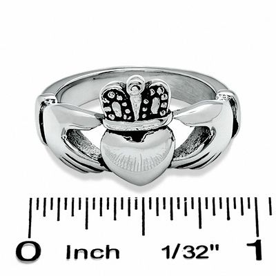 Ladies' Claddagh Ring in Stainless Steel | Zales