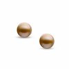 Thumbnail Image 1 of 8.0mm Champagne Freshwater Cultured Pearl Stud Earrings in 14K Gold