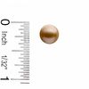 Thumbnail Image 2 of 8.0mm Champagne Freshwater Cultured Pearl Stud Earrings in 14K Gold