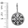 Thumbnail Image 2 of 1/5 CT. T.W. Diamond and Black Enamel Leverback Earrings in Sterling Silver