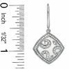 Thumbnail Image 2 of 1/3 CT. T.W. Diamond White Enamel Swirl Leverback Earrings in Sterling Silver