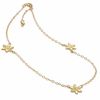 Thumbnail Image 2 of Adjustable Three Flower Station Anklet in 10K Gold