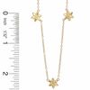 Thumbnail Image 3 of Adjustable Three Flower Station Anklet in 10K Gold