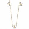 Thumbnail Image 1 of Adjustable Butterfly Anklet in 10K Two-Tone Gold
