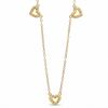 Thumbnail Image 1 of Adjustable Hearts Anklet in 10K Gold