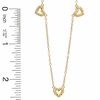 Thumbnail Image 3 of Adjustable Hearts Anklet in 10K Gold
