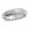 Thumbnail Image 0 of Men's 3/4 CT. T.W. Diamond Edge Satin Band in 14K White Gold