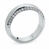 Thumbnail Image 1 of Men's 3/4 CT. T.W. Diamond Edge Satin Band in 14K White Gold