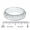 Thumbnail Image 2 of Men's 3/4 CT. T.W. Diamond Edge Satin Band in 14K White Gold