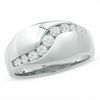 Thumbnail Image 0 of Men's 1/2 CT. T.W. Diamond Running River Ring in 14K White Gold