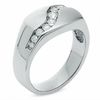 Thumbnail Image 1 of Men's 1/2 CT. T.W. Diamond Running River Ring in 14K White Gold