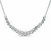 Thumbnail Image 0 of 1 CT. T.W. Diamond Double Stone Curve Necklace in 10K White Gold