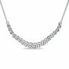 Thumbnail Image 1 of 1 CT. T.W. Diamond Double Stone Curve Necklace in 10K White Gold
