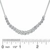 Thumbnail Image 1 of 1 CT. T.W. Diamond Double Stone Curve Necklace in 10K White Gold