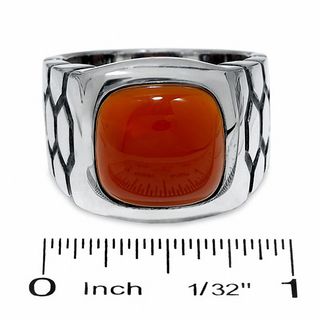 Men's Carnelian Ring in Sterling Silver | Zales