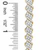 Thumbnail Image 3 of 5 CT. T.W. Diamond Cluster Curve Bracelet in 14K Gold