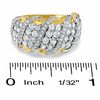 Thumbnail Image 3 of 1 CT. T.W. Diamond Cluster Curve Ring in 14K Gold