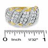 Thumbnail Image 2 of 1 CT. T.W. Diamond Cluster Curve Ring in 14K Gold