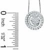 Thumbnail Image 2 of 3/4 CT. T.W. Multi-Diamond Swirl Flower Pendant in 14K White Gold