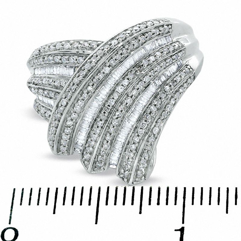 Main Image 3 of 3/4 CT. T.W. Diamond Cocktail Ring in 10K White Gold