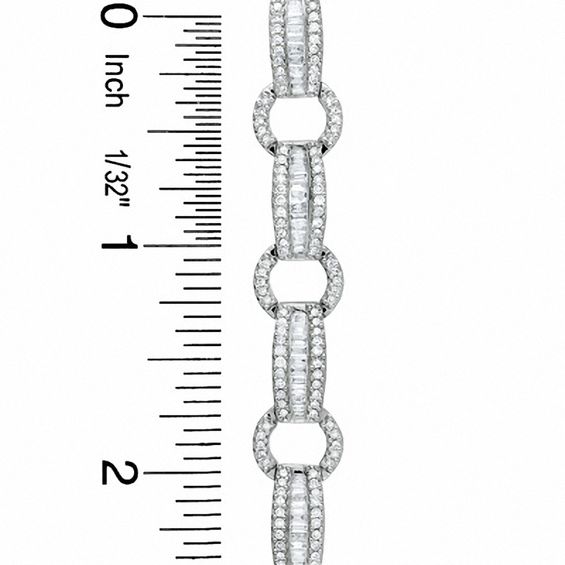 3 CT. T.w. Diamond Circle Track Bracelet in 14K White Gold