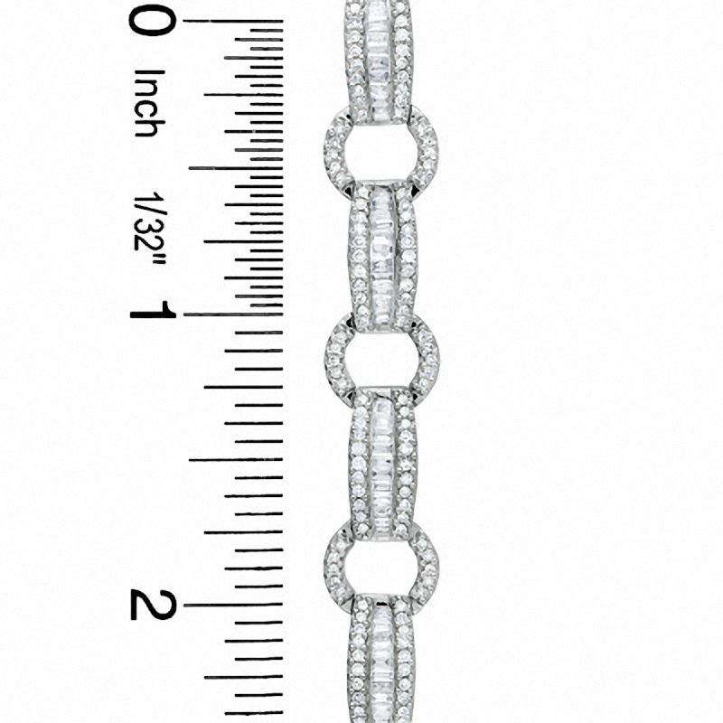 Main Image 3 of 3 CT. T.W. Diamond Circle Track Bracelet in 14K White Gold
